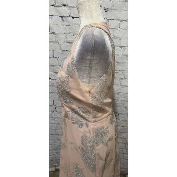 Hailey Paige Almond Caviar Sparkle Glitter Prom Formal Gown Dress Women’s 14 - Picture 5 of 10